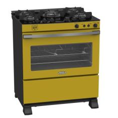 Fogão a Gás Gaudí Vetrô Vítreo 5Q Colors Venax, Amarelo