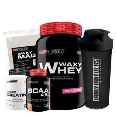 KIT - Waxy Whey 900g + Waxy Maize 800g + Power Creatina 100g + BCAA 10