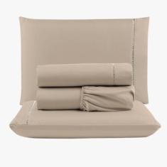 Jogo de Lençol Peletizado 400 Fios King 4 Peças Barato - Casa - hotel 