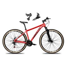 Bicicleta Aro 29 Absolute Nero 5 Alumínio 21v Câmbios Shimano Freio a Disco Suspensão Pneus Faixa-Unissex
