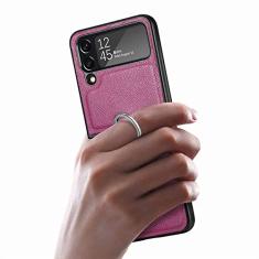 Capa antiderrapante para anel de dedo fosco para Samsung Galaxy Z Flip 4 5G Flip4 Flip3 Flip 3 Zflip4 Capas antiderrapantes para celular, roxo, para Samsung Z Flip 4