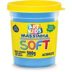 Massinha De Modelar Acrilex 500 Softplay Azul