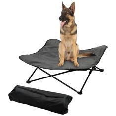 Cama elevada para cães, berço portátil elevado para ambientes externos e internos, cama dobrável para cães com bolsa de transporte acolchoada incluída espreguiçadeira de viagem elevada para animais de