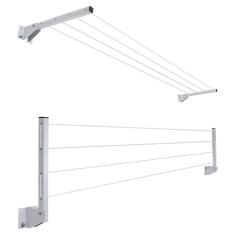 Varal Retratil Basculante De Parede E Muro - Branco