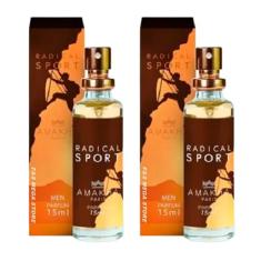 Kit 2 Perfume Radical Sport Masculino Amakha Paris Bolso