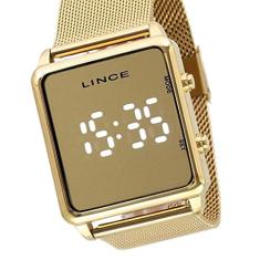 Relógio Lince Feminino Ref: Mdg4619l Bxkx Digital LED Dourado