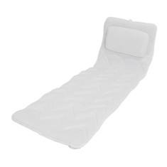 Travesseiro de Banho para Banheira, Travesseiro de Spa Macio de 50,2 pol. Travesseiro de Banheira Ergonômico Com Almofada de Costas e Encosto de Cabeça, Gancho, Ventosa,