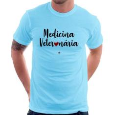 Camiseta Medicina Veterinária por amor - Foca na Moda, Azul bebê, P