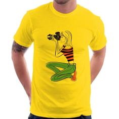 Camiseta Fotógrafa Art - Foca na Moda, Amarelo, M