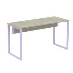 Mesa Escritório P25 TUB Pandin 170 cm (Larg) x 70 cm Prof Tampo MDP Casablanca Pé Aço Tubular Lilás