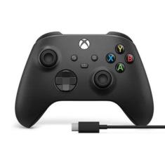 Imagem de Controle Sem Fio + Cabo Usb Xbox Series S X One PC Preto