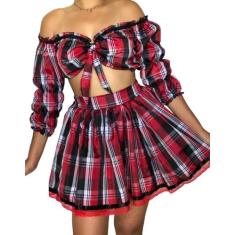 Conjunto Caipira Festa Junina São João Adulto Feminino Ana Fantasias, 