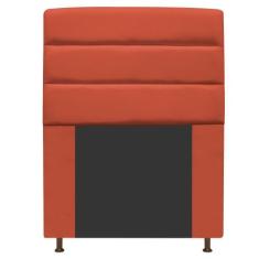 Cabeceira Estofada Turim 90 cm Solteiro Suede Terracota - ADJ Decor