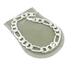 Pulseira Masculina 20Cm 1Cm Largura Folheada Prata Pl115 - Wnbijouteri