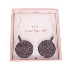 FONE DE OUVIDO ARCO DE GATINHO C/MIC C/FIO YLFS-22 PRETO