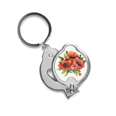 Cortador de unhas de milho com pintura de flores, cortador de aço inoxidável