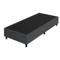 Base Box Solteiro Reforçado Arte Cúbica Estofados Itália 37x88x188cm Cinza