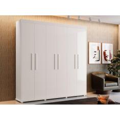 Guarda Roupas 2,10 MDF 6 Portas Milão Fenix Branco
