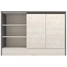 Balcão Bartira Cristal MDP 15mm com 2 Portas e 3 Prateleiras - 135,1cm de largura