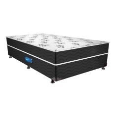 Cama Box Conjugado Solteiro: Colchão Molas Prolastic Springs Pillow Black (88x188x41)