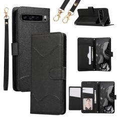 Furiet Capa de telefone para Google Pixel 9 Pro XL com alça de pulso e alças de ombro suporte para cartão flip couro PU, 7+ compartimentos para cartão com bloqueio de RFID para Pixel9 9Pro 9ProXL nove