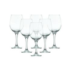 Conjunto De Taças De Vidro Para Vinho 600 Ml 6 Peças - Nadir Figueired