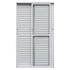 Porta de Alumínio Correr 210x150cm 3 Folhas Atlântica