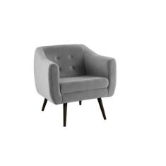 Poltrona Retrô Mimo Veludo Várias Cores - DAF Mobiliário, Prata