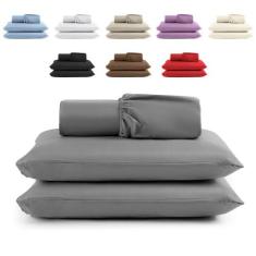 Jogo De Cama Em Microfibra Casal Padrão Com Elástico - Enxovais Casa, 