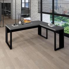 Mesa L Escritório Industrial 1,70m x 0,70m Pés Metal F5 - F5 Office G,