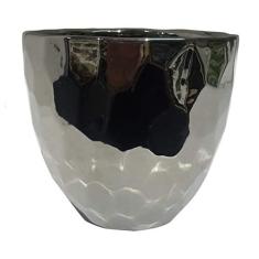 CACHEPOT DE CERAMICA PRATA