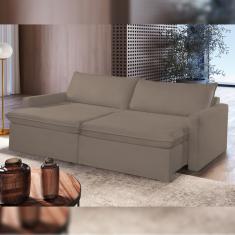 Sofá Retrátil E Reclinável 180cm Marselha Bege