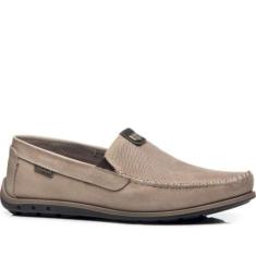 Sapato Pegada Mocassim em Couro - Masculino, Areia, Cravo, 40