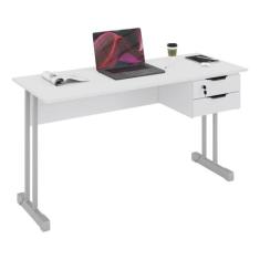 Mesa Escrivaninha Escritorio Home Office 2 Gavetas pés aço 100x53 Ecos