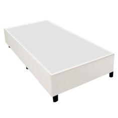 Cama Box Solteiro 0,88m Com 38cm De Altura Prince Branco Branco