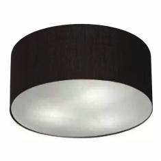 Plafon Cilíndrico Md-3013 Cúpula Em Tecido 60x21cm Preto - Bivolt