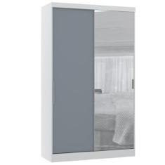 Guarda Roupa Modulado 134,50cm 2 Portas de Correr com Espelho Alpes Lu