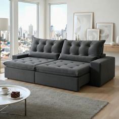 Sofá Retrátil e Reclinável 2 Lugares 210cm Bérgamo - Montano Estofados