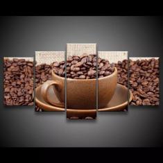 Quadro Decorativo 129x63 Sala Quarto Xícara Grão Café 1