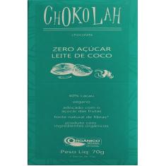 CHOCOLATE AO LEITE DE COCO ZERO AçúCAR ORGâNICO CHOKOLAH 70G 