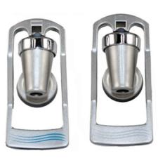 Bskeye Torneira para Purificador de Água IBBL - Par de Torneiras Cinza em Aço Inoxidável com 2 Maçanetas e 2 Furos, Testado em Laboratório