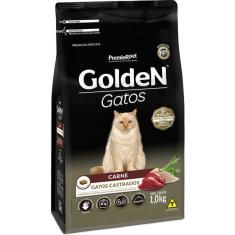 Ração Seca PremieR Pet Golden Carne para Gatos Castrados - 1 Kg