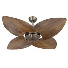 Ventilador Teto Volare Bronze Dunamis Rádica Imbuia 220V