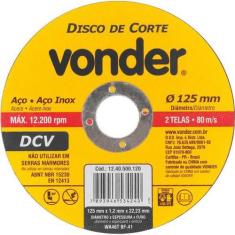 Disco De Corte 125,0X1,2X22,23 Dcv - Vonder