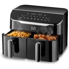 Fritadeira Elétrica Air Fryer 8L 2 Gavetas 127V 1800W Multi GO219 Preto
