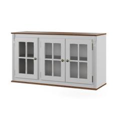 Armário de Cozinha Aéreo Hannover de Madeira 120 cm com 3 Portas de Vi