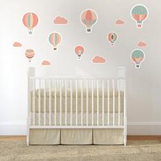 Adesivo de Parede Balões Rosa para Quarto Infantil