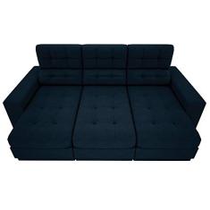 Sofá 3 Lugares Jobim Retrátil e Reclinável Petroleo 2,05m