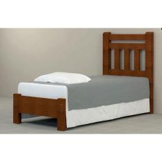Cama Solteirão (Solteiro Extra) Bari de Madeira Maciça Angelim Pedra/Tauari
