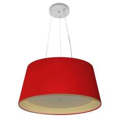 Lustre Pendente Cone Md-4144 C pula Em Tecido 25x50x40cm Verm